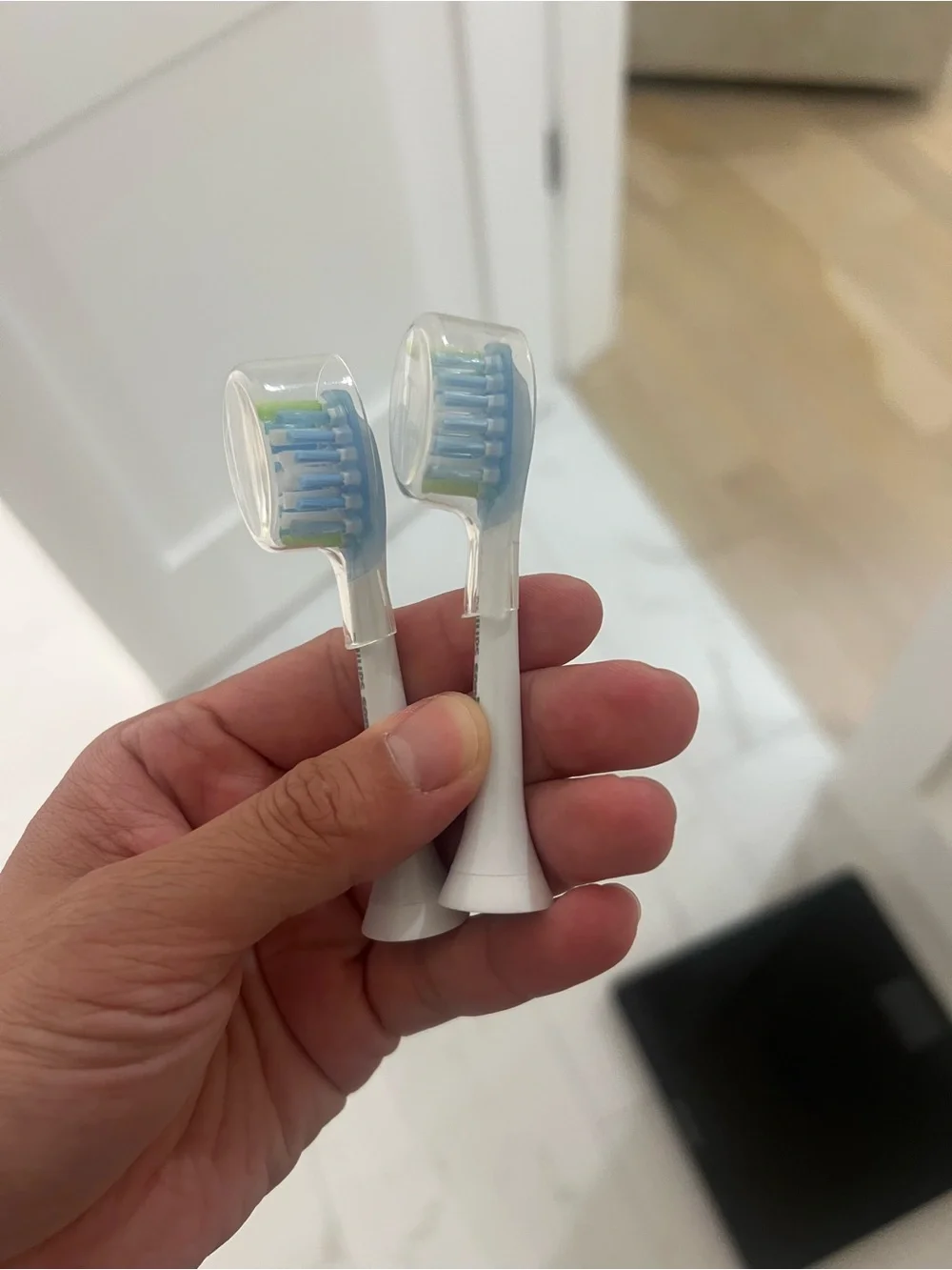 Replacement Electric Toothbrush Brush Heads - White/Light Blue (2 Pack)